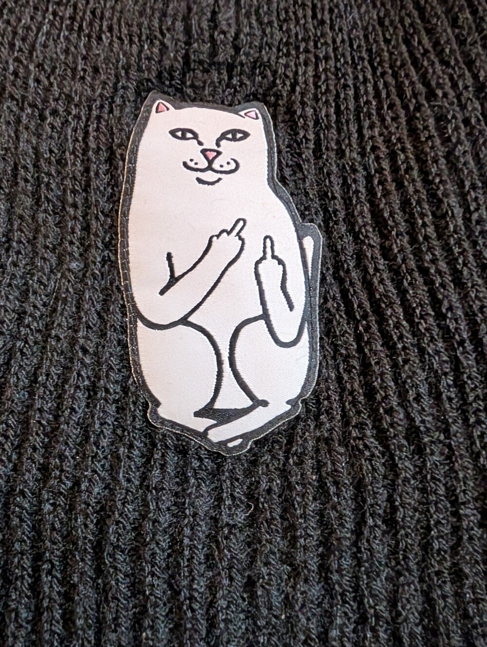 EUC RIP N DIP - LORD NERMAL RIBBED BEANIE (BLACK) - One Size - Picture 3 of 3